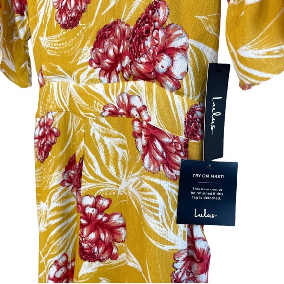 Lulus Garden's Glory Mustard Yellow Floral Print Culotte Jumpsuit - Picture 11 of 11